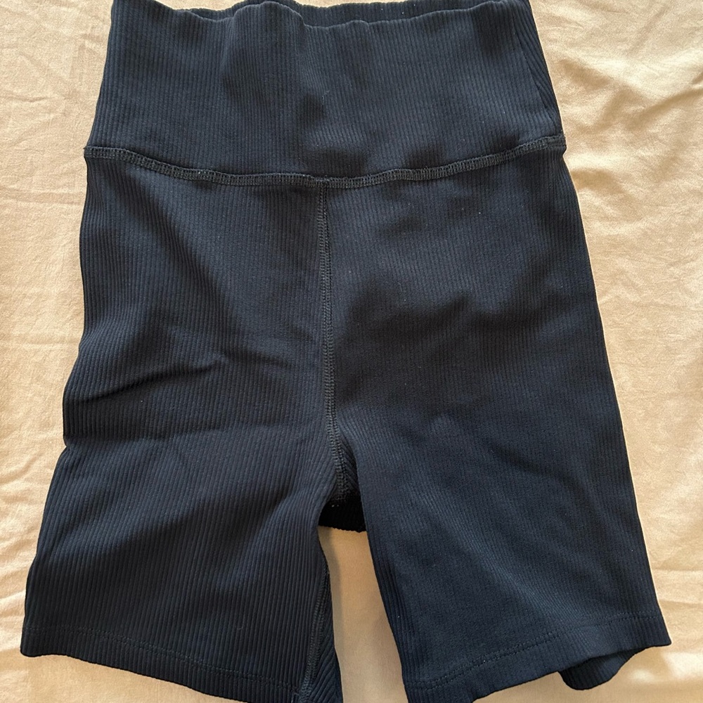 Abercrombie & Fitch Dark Blue Ribbed Bike Shorts